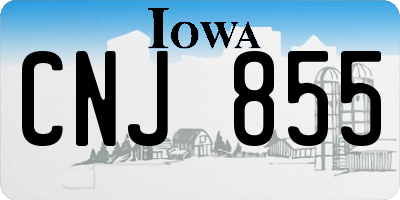IA license plate CNJ855
