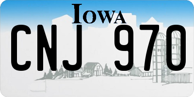 IA license plate CNJ970