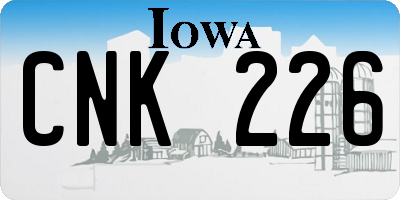 IA license plate CNK226