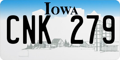IA license plate CNK279