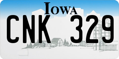 IA license plate CNK329
