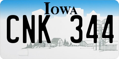 IA license plate CNK344