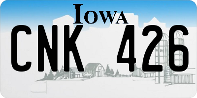 IA license plate CNK426