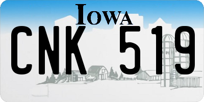 IA license plate CNK519