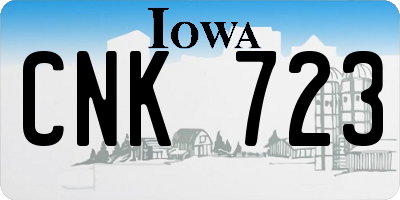IA license plate CNK723