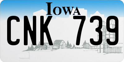 IA license plate CNK739