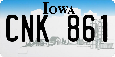IA license plate CNK861