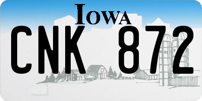 IA license plate CNK872