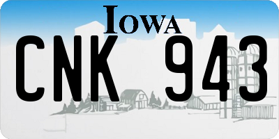 IA license plate CNK943