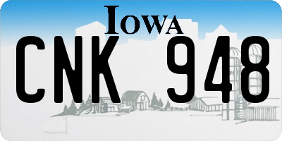 IA license plate CNK948