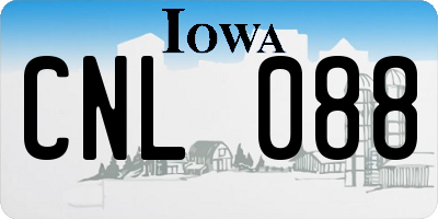 IA license plate CNL088