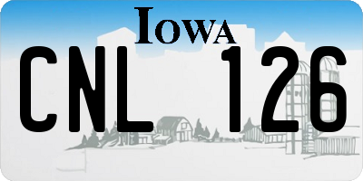 IA license plate CNL126