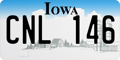 IA license plate CNL146