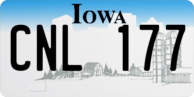 IA license plate CNL177