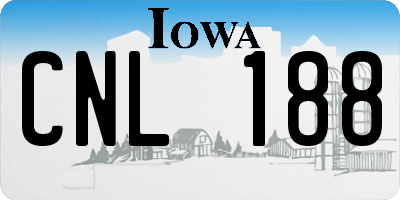 IA license plate CNL188