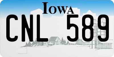 IA license plate CNL589