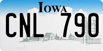 IA license plate CNL790
