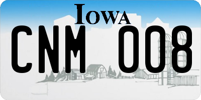 IA license plate CNM008