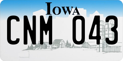 IA license plate CNM043