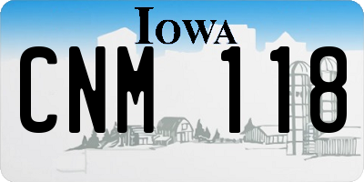 IA license plate CNM118