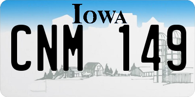 IA license plate CNM149