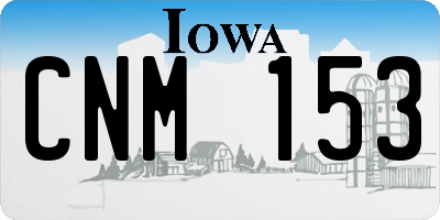 IA license plate CNM153