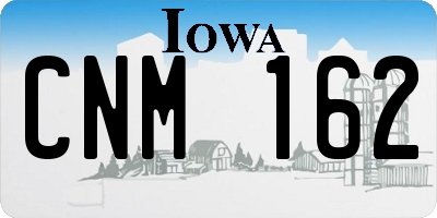 IA license plate CNM162