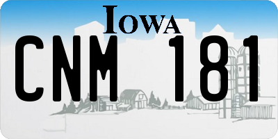 IA license plate CNM181