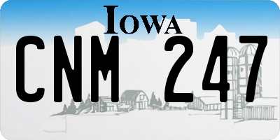 IA license plate CNM247