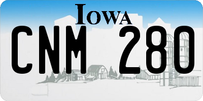 IA license plate CNM280