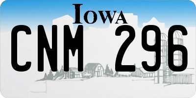 IA license plate CNM296