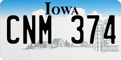 IA license plate CNM374