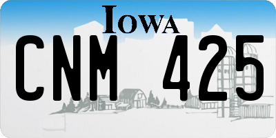 IA license plate CNM425