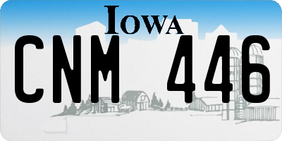 IA license plate CNM446