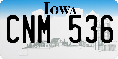 IA license plate CNM536