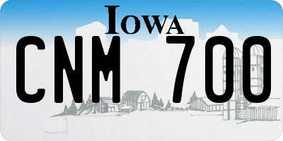 IA license plate CNM700
