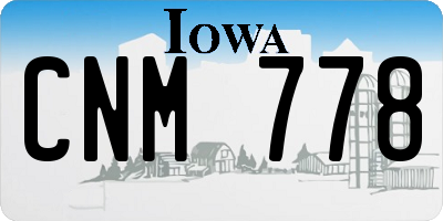 IA license plate CNM778