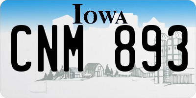 IA license plate CNM893