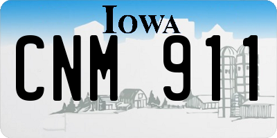IA license plate CNM911