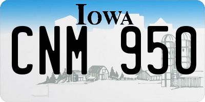 IA license plate CNM950
