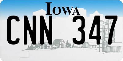 IA license plate CNN347