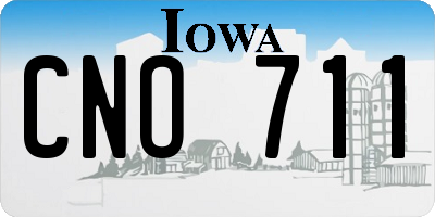 IA license plate CNO711
