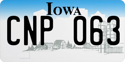 IA license plate CNP063