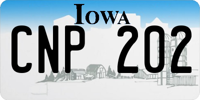 IA license plate CNP202