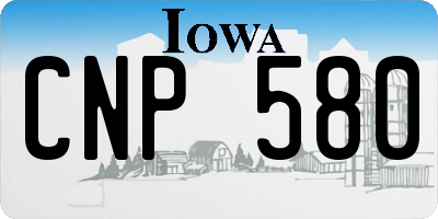 IA license plate CNP580