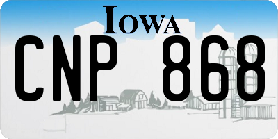 IA license plate CNP868