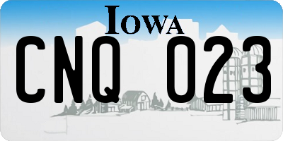 IA license plate CNQ023