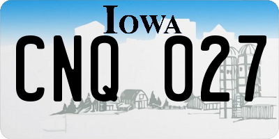 IA license plate CNQ027