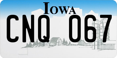 IA license plate CNQ067