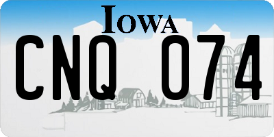 IA license plate CNQ074
